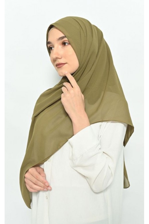 Pasmina Ceruty Instan Oval Olive with Inner